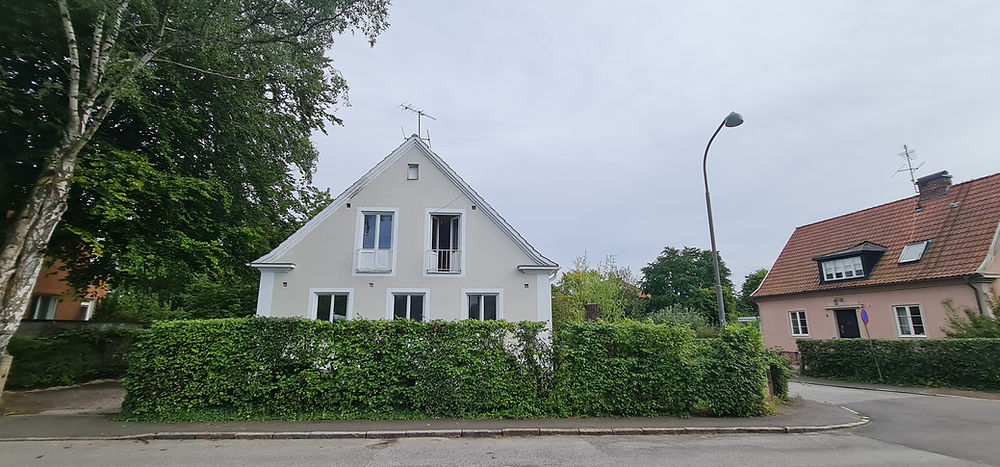 House with green hedge, student housing in Lund