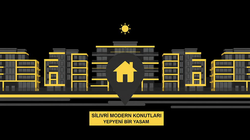 Geniş açıdan Silivri sahilinde modern konutlar