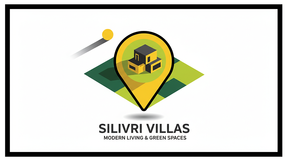 Yüksek açıdan Silivri'de modern villa ve yeşil alanlar