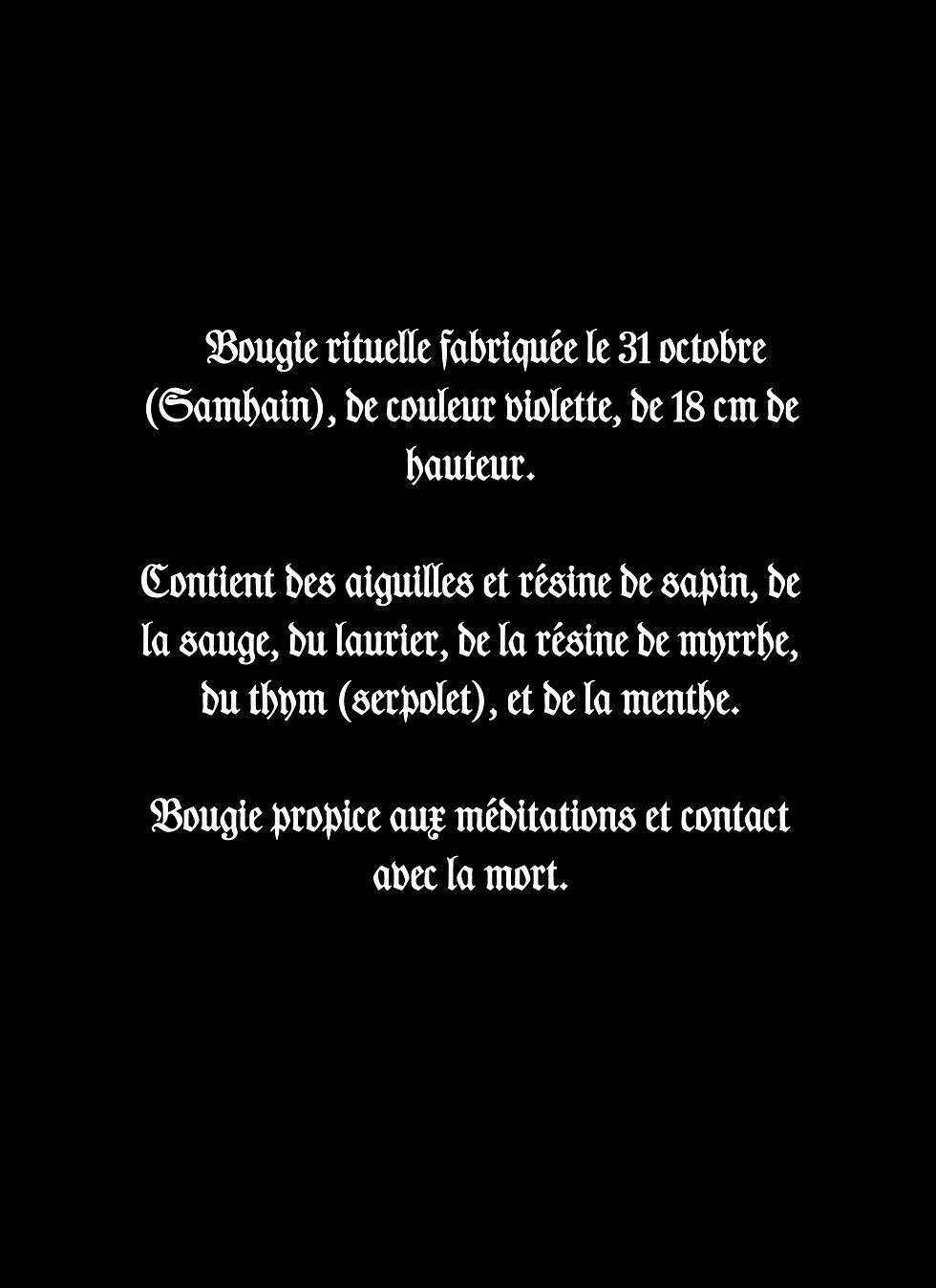 Miniature : Bougie rituelle (grande)