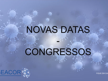 Congressos – Novas datas