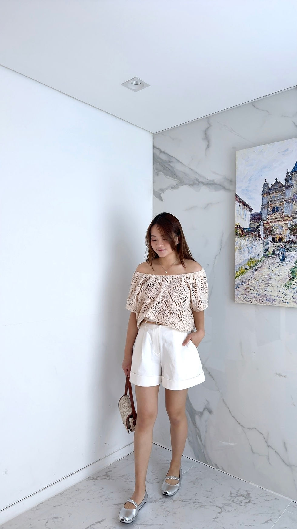 Thumbnail: T4123 [3色] 休閒通花束腰上身 (可off-shoulder穿)