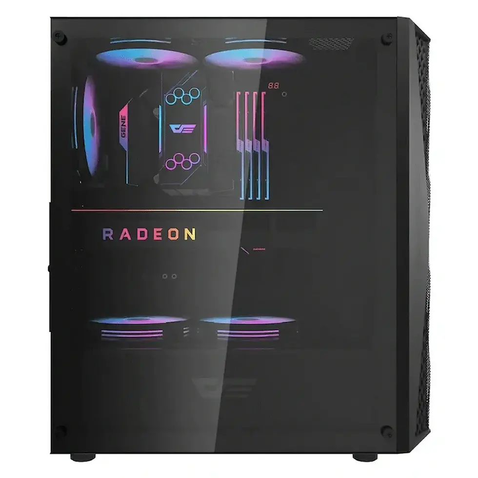 Thumbnail: darkFlash Computer Case DK352 Plus - Black (with 4 ARGB Fans)