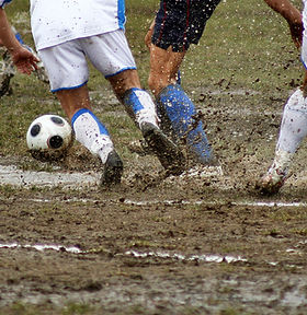 Azione della partita di calcio