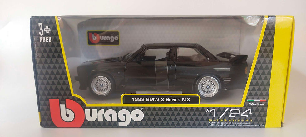 Miniatura: BMW 3 Series M3 1988 (Burago) Negro 1/24