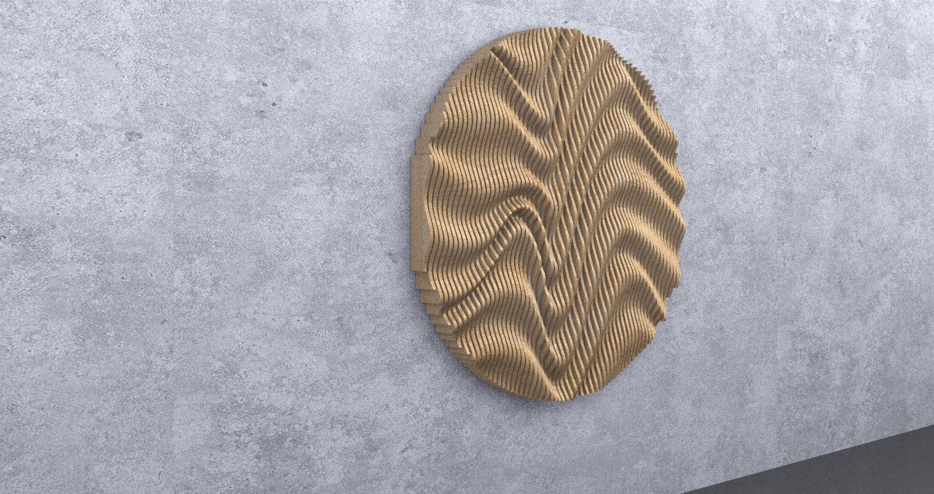 Parametrik Dalgalı Ahşap Duvar Dekoru İçin Özel CNC Kesim Dosyaları