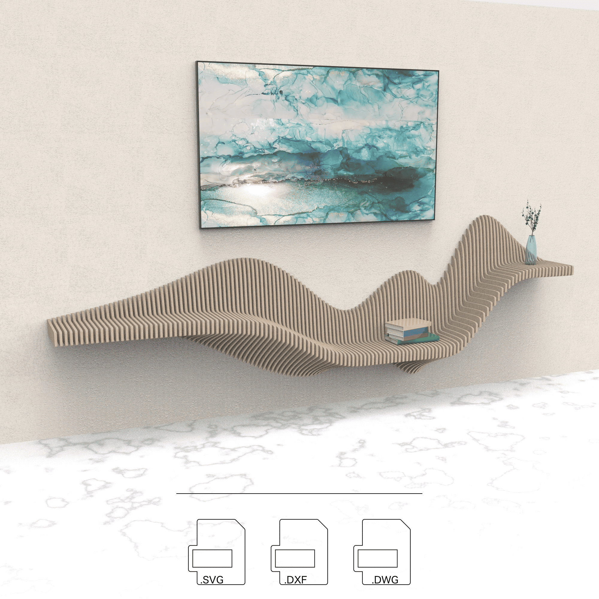 Nova Parametrik Duvar Ünitesi CNC Kesim Dosyaları Dijital Tasarım Paketi
