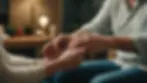 Close-up view of a therapy session in progress