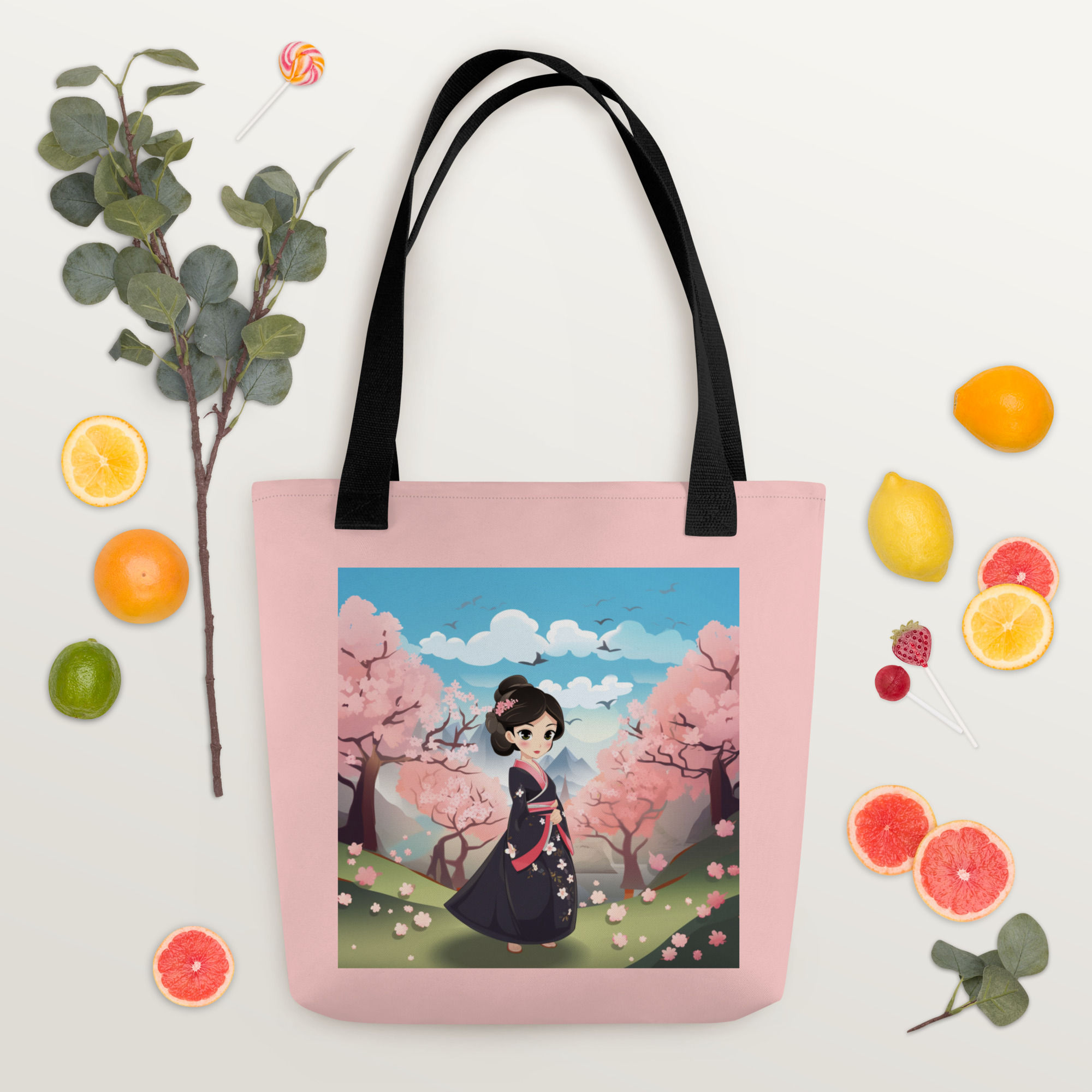The Cherry Blossom Princess Tote bag