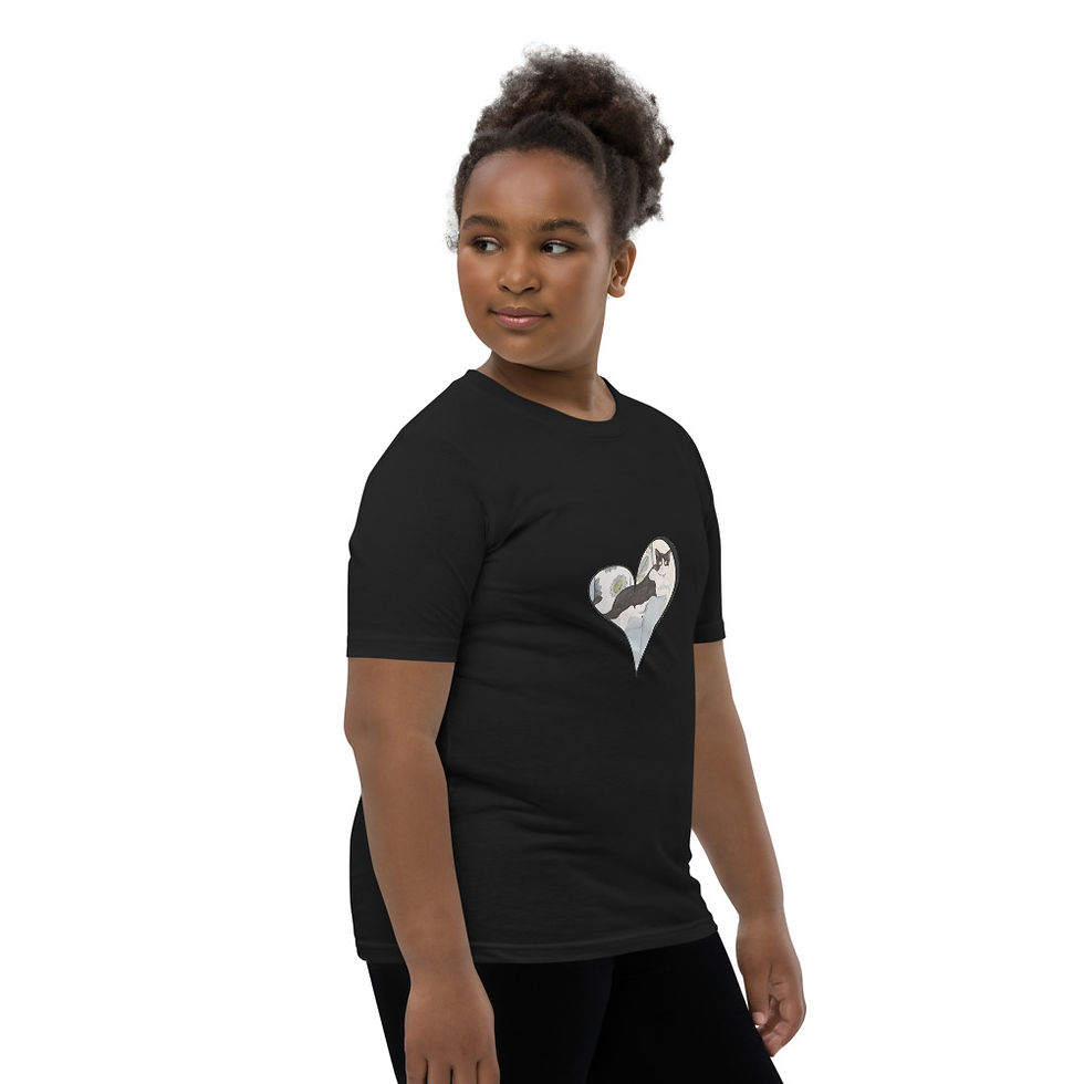 Thumbnail: Master Mittens Heart Youth Short Sleeve T-Shirt
