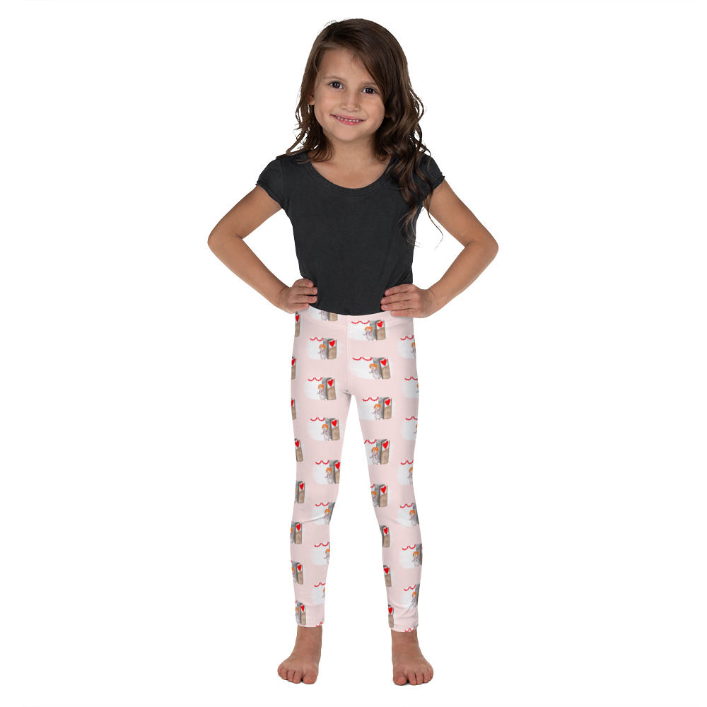 Val's First Valentine's Day Pattern Kid's Leggings