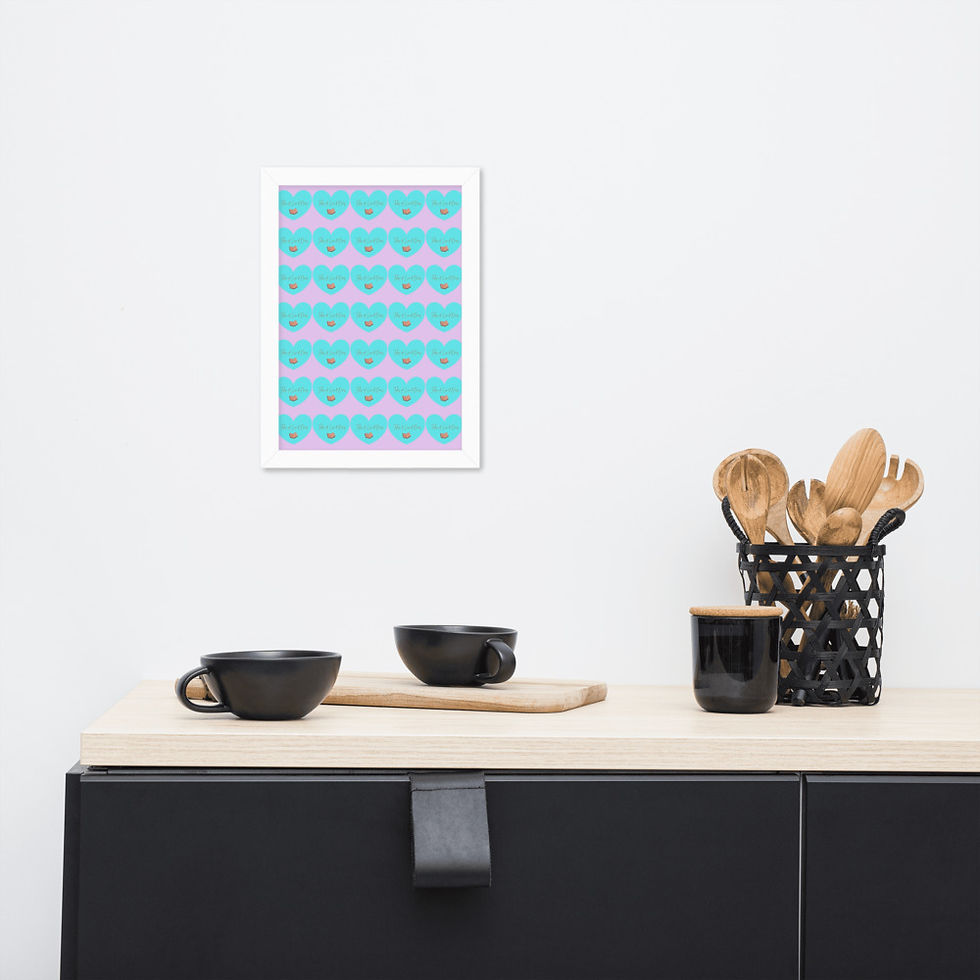 Thumbnail: Tales of Luv'd Ones Pattern Framed matte paper poster