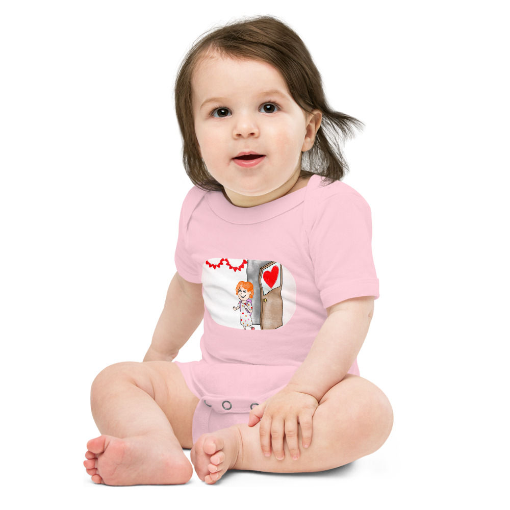 Val's First Valentine's Day Baby short sleeve one piece