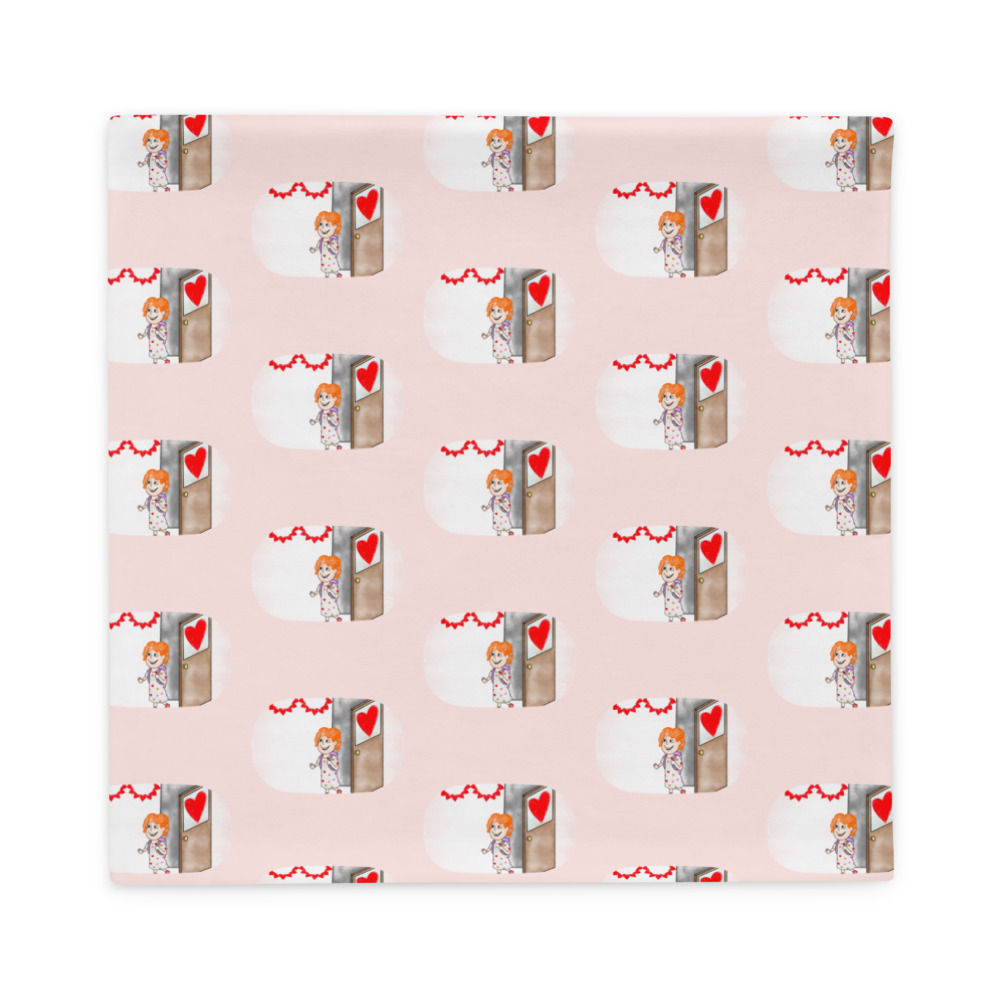 Val's First Valentine's Day Pattern Pillow Case