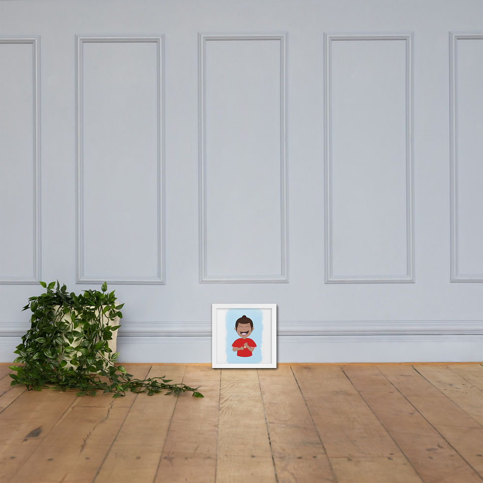 Thumbnail: Emily's Charm Framed photo paper poster