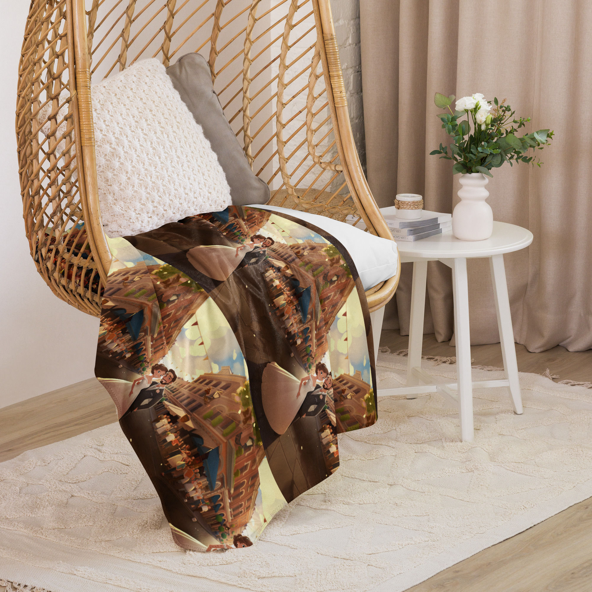 Newlyweds in New Orleans Sherpa blanket