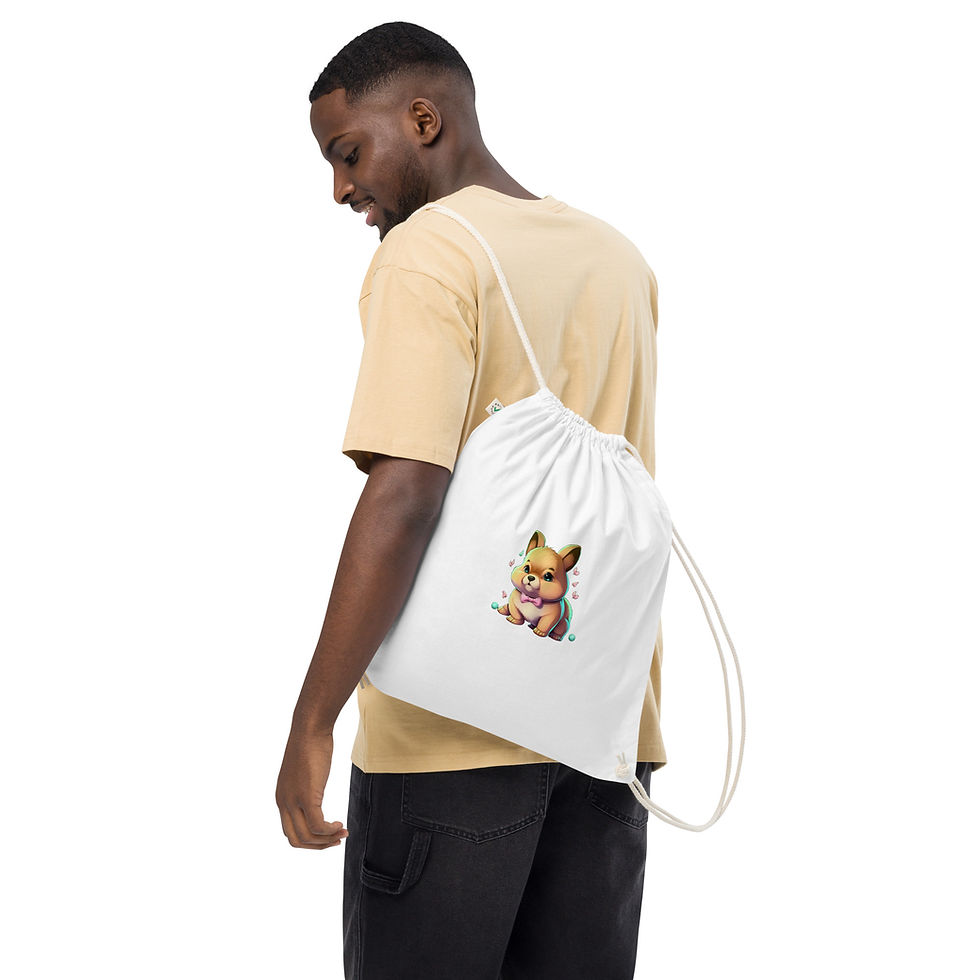 Thumbnail: Bunny Organic Cotton Drawstring Bag