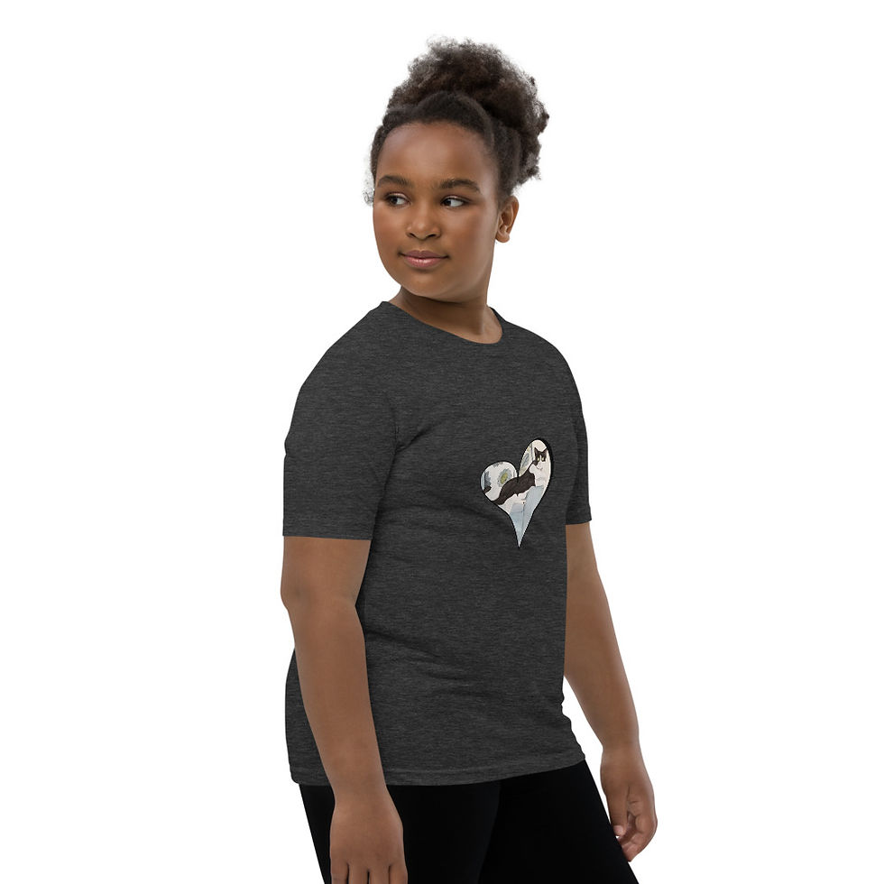 Thumbnail: Master Mittens Heart Youth Short Sleeve T-Shirt