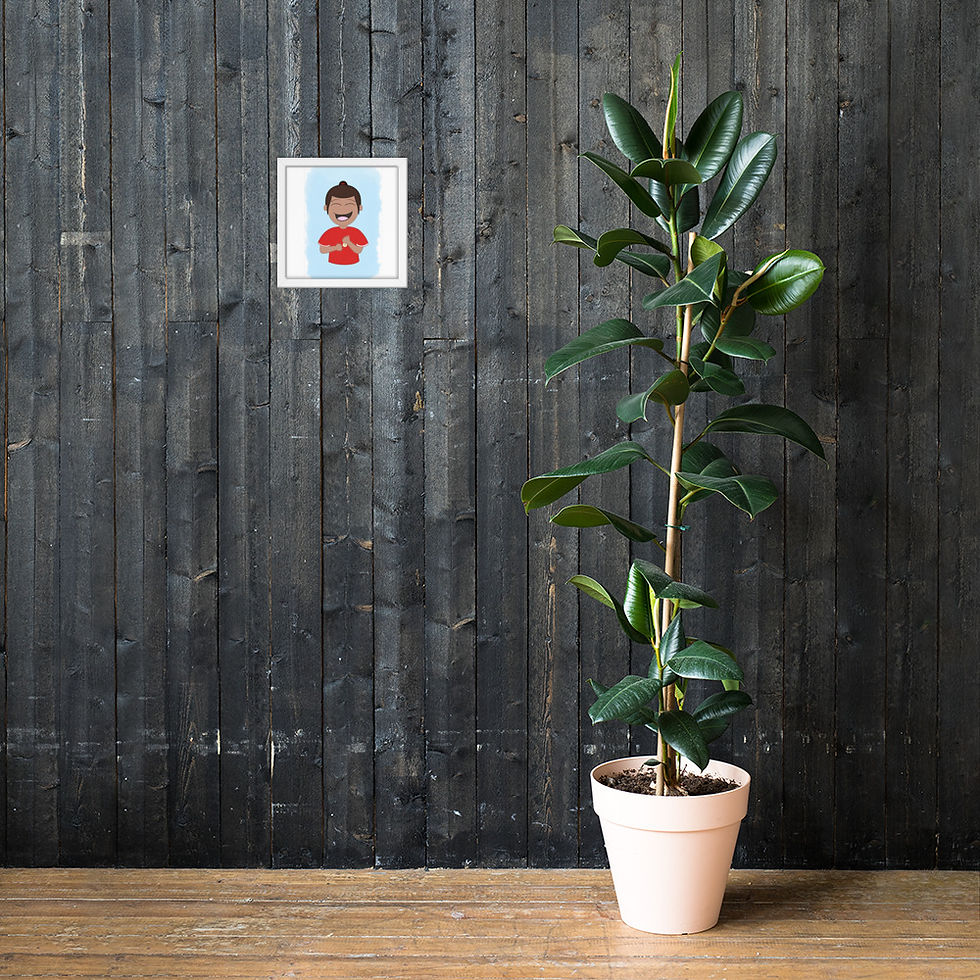 Thumbnail: Emily's Charm Framed photo paper poster