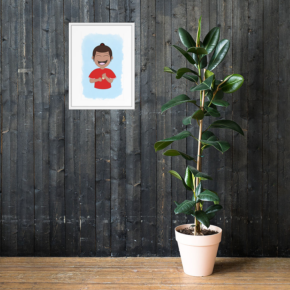 Thumbnail: Emily's Charm Framed photo paper poster
