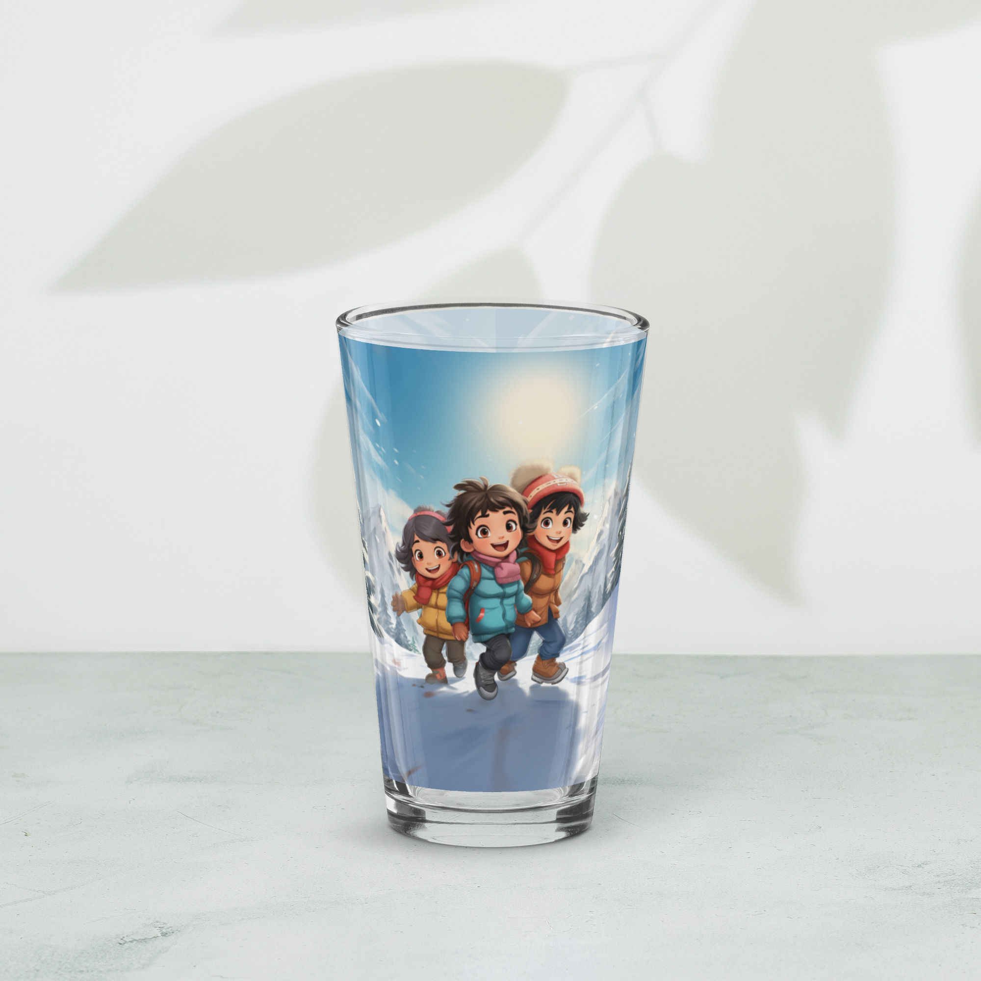 Christmas in Chamonix Shaker pint glass