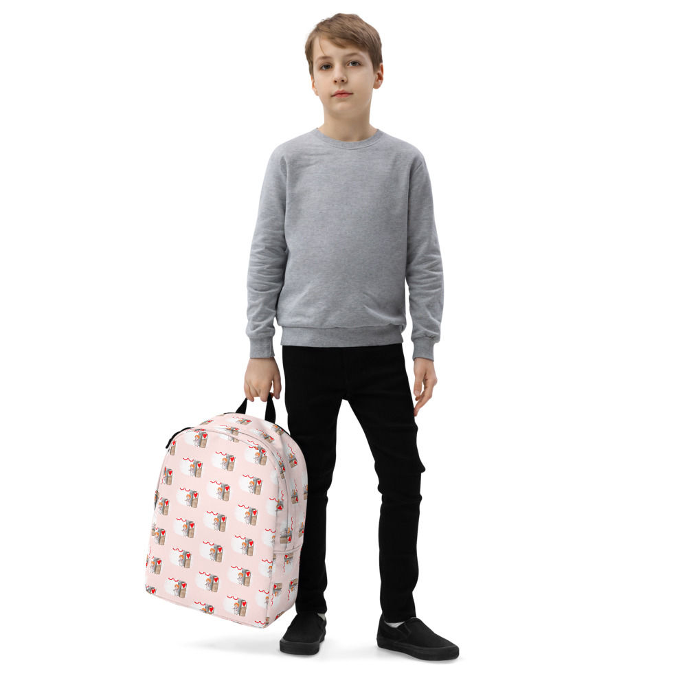 Val's First Valentine's Day Pattern Minimalist Backpack