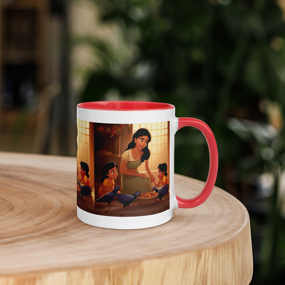 Thumbnail: Mother Crow Human Version Mug with Color Inside