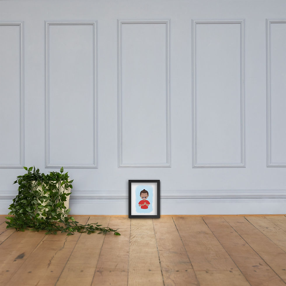 Thumbnail: Emily's Charm Framed photo paper poster