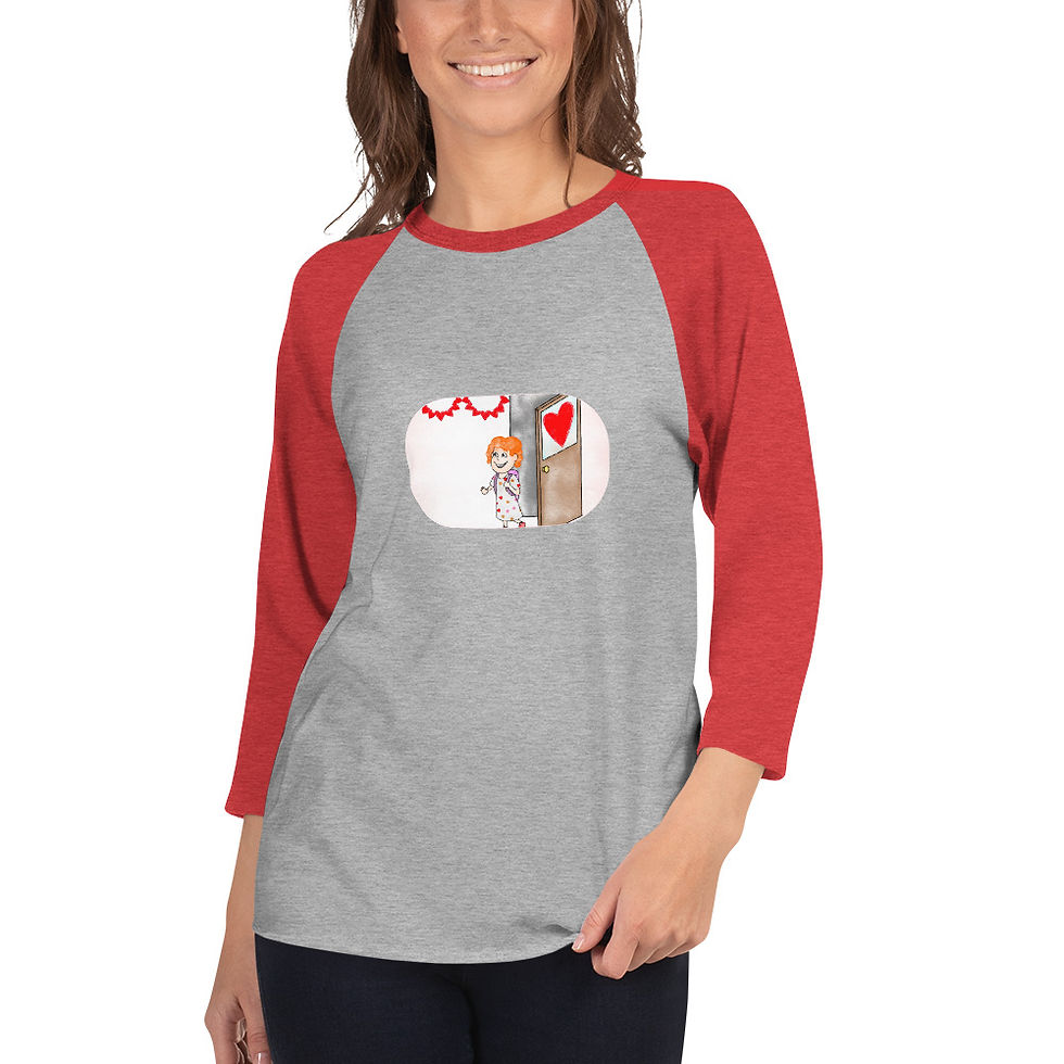 Thumbnail: Val's First Valentine's Day 3/4 sleeve raglan shirt