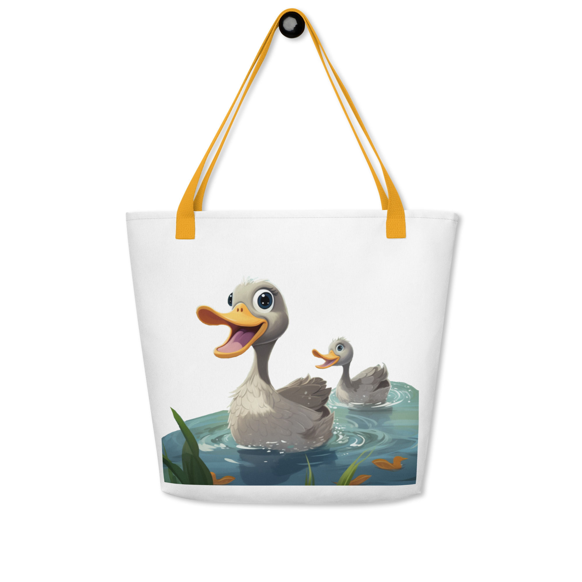 Momma Duck Large Tote Bag