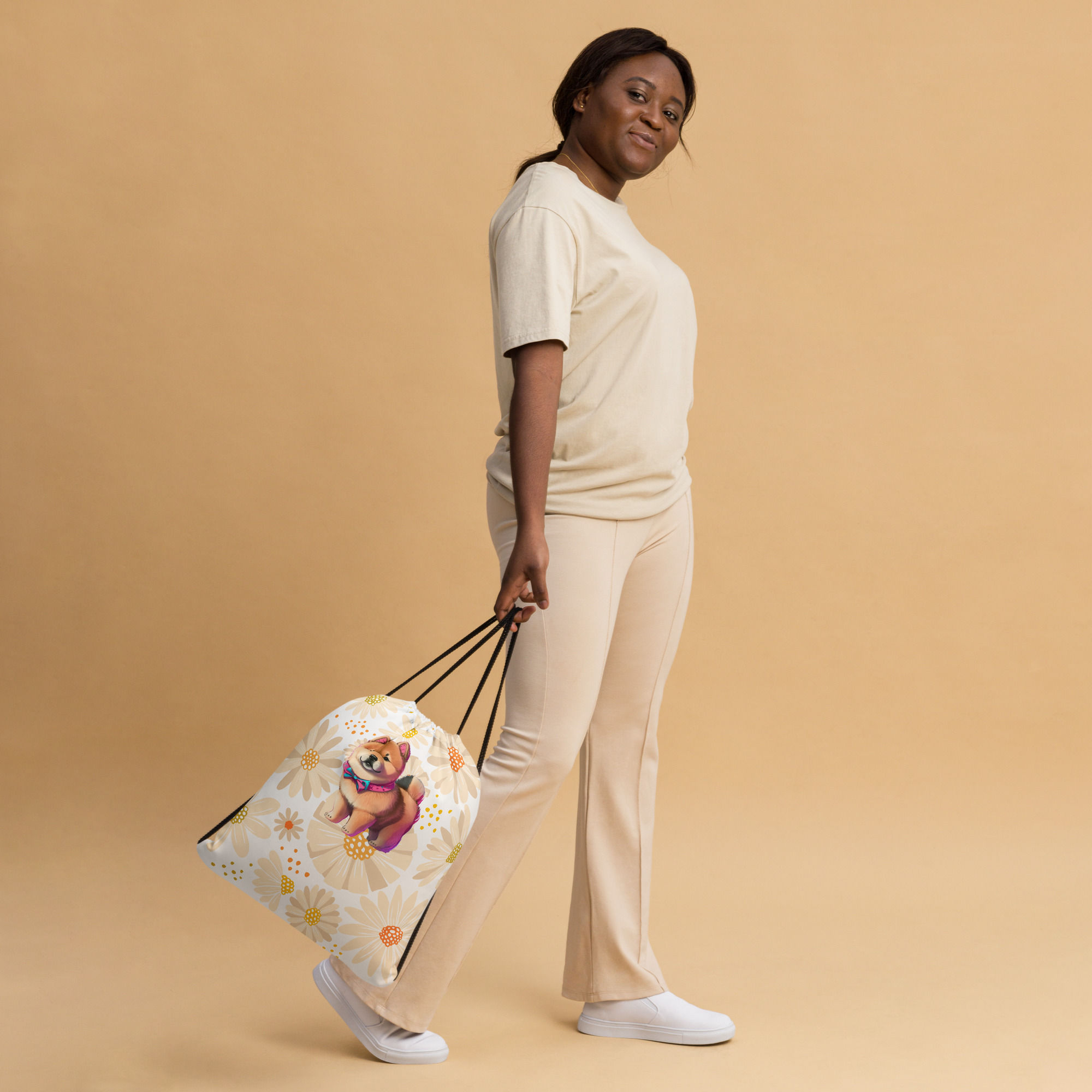 Kali Flower Drawstring Bag