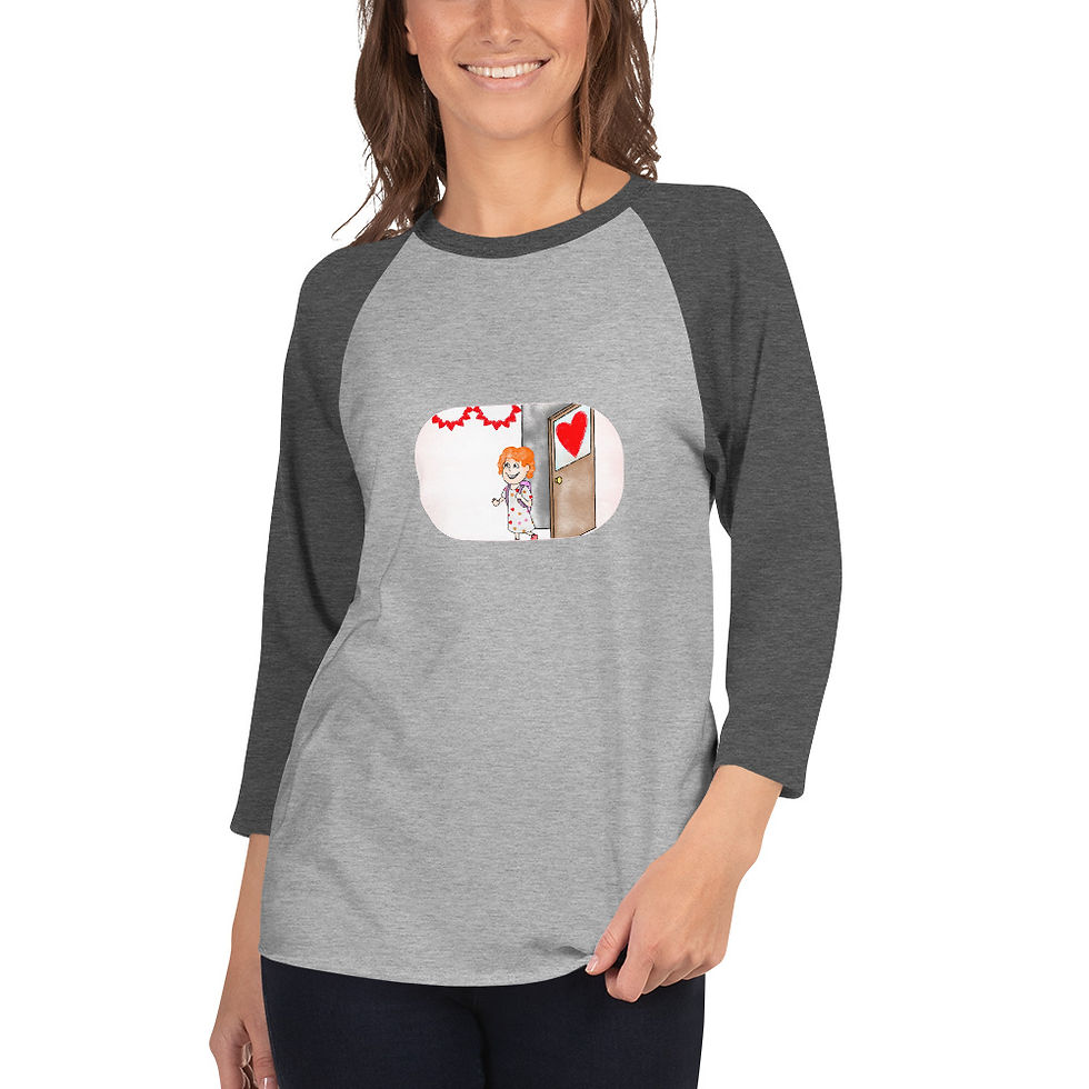 Thumbnail: Val's First Valentine's Day 3/4 sleeve raglan shirt