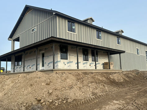 house during construction