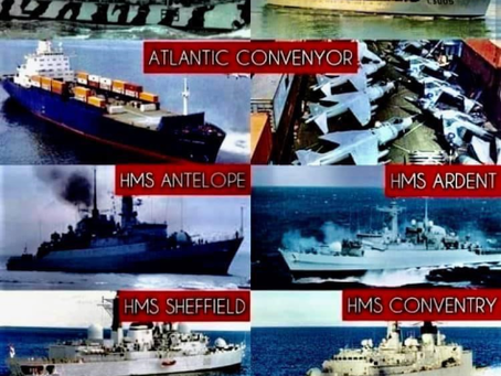 Ataque a la flota británica: mirá los barcos ingleses hundidos por Argentina. Vuelo rasante chamigo