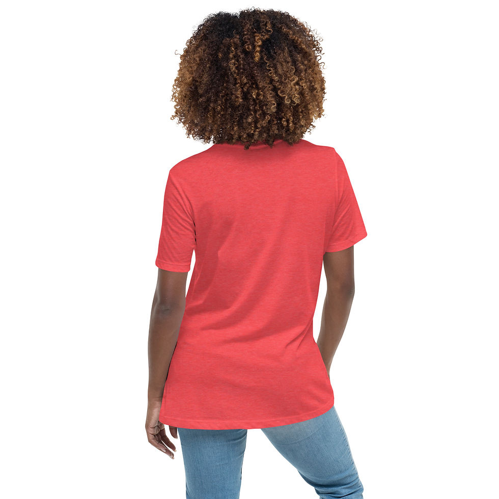 Thumbnail: Colors of Cultural Exchange Linear Florals Women's Relaxed T-Shirt