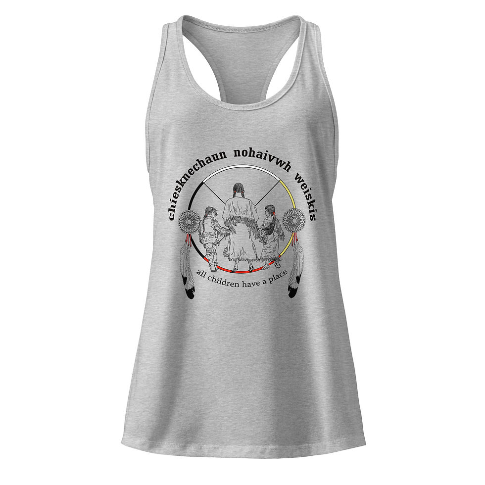 Thumbnail: Orange Shirt Day- Deer Woman 2- Women’s fitted racerback tank top