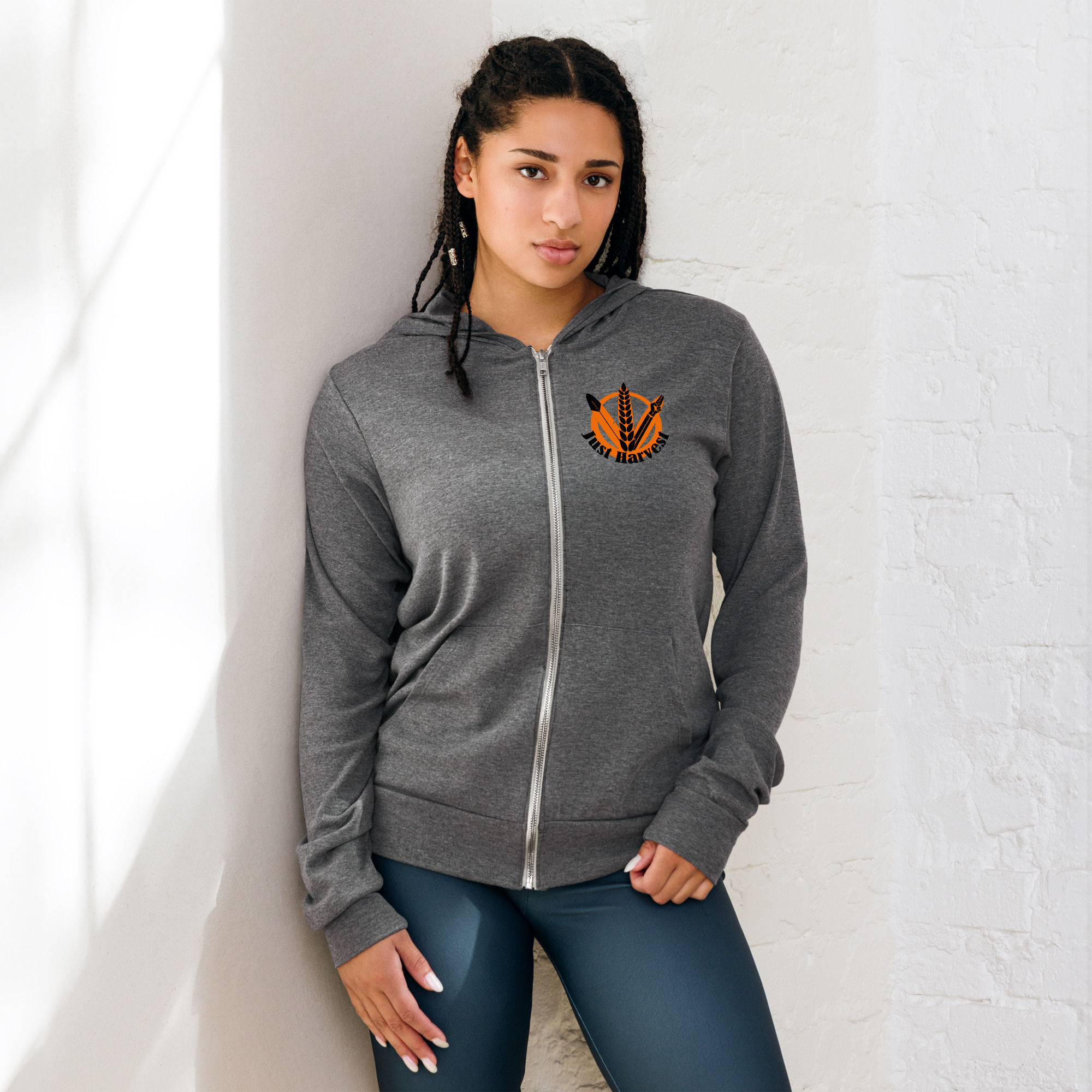 Just Harvest Logo Unisex Zip Hoodie