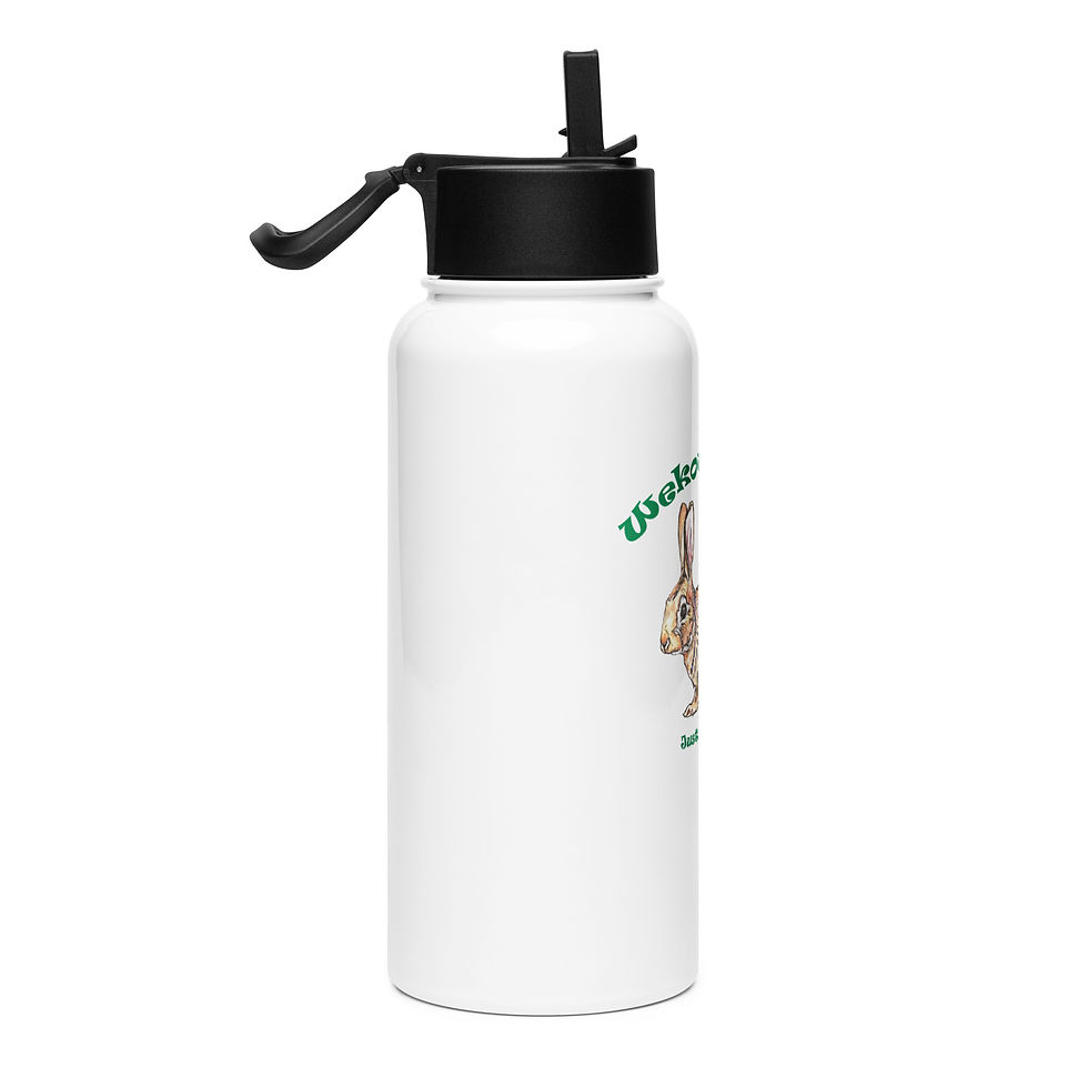 Thumbnail: Wekowehees (Rabbit) Stainless Steel Water Bottle with a Straw Lid