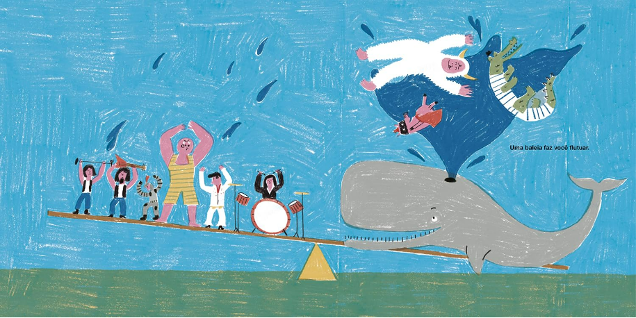 Página do livro A gangorra, de Joaquín Camp, Editora Companhia das Letrinhas