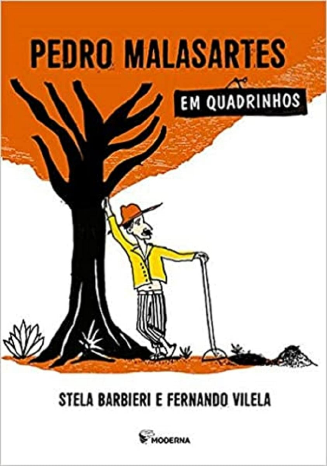 Capa do livro Pedro Malasartes em quadrinhos, de Stela Barbieri e (il) Fernando Vilela, Editora Moderna