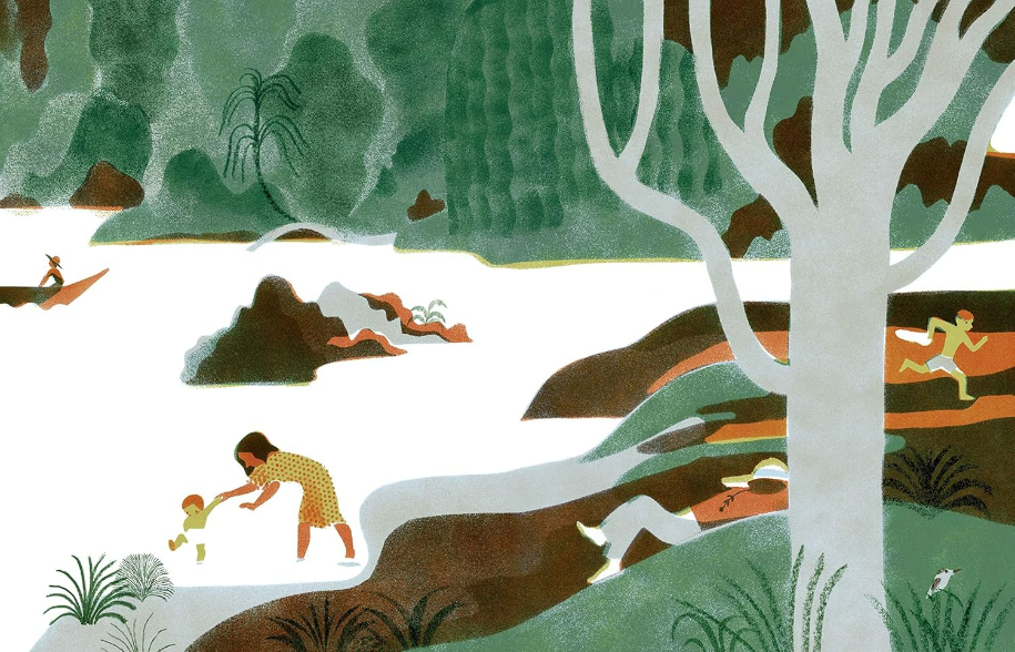 Página do livro O silêncio da água, de José Saramago e (il) Yolanda Mosquera, Companhia das Letrinhas