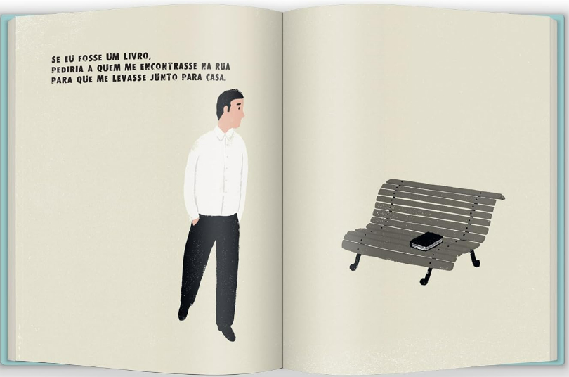 Página do livro Se eu fosse um livro, de José Jorge Letria e (il)  André Letria, Editora Carochinha