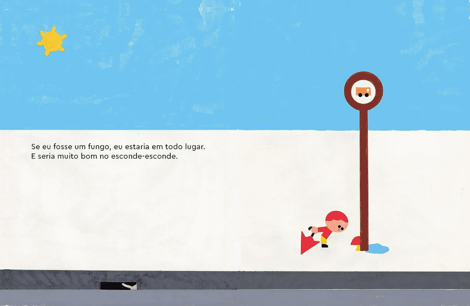 Página do livro Se eu fosse um fungo, de Gaia Stella, Editora Peirópolis