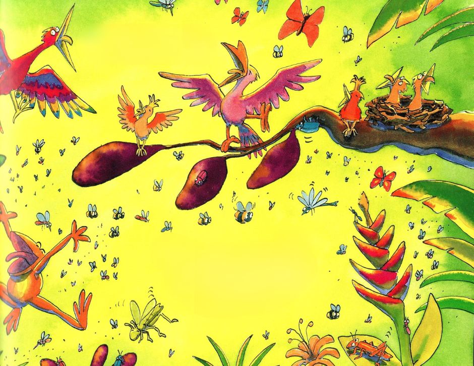 Página do livro Silêncio!, de Paul Bright e (il) Guy Parker-Rees, Editora Ciranda Cultural