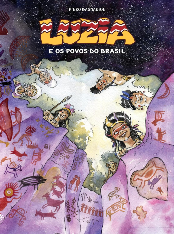 Capa do livro Luzia e os povos do Brasil, de Piero Bagnariol, Editora Peirópolis