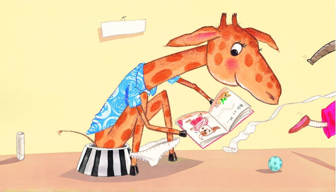 Página do livro Apertado, de Guido van Genechten, Editora Brinque-Book