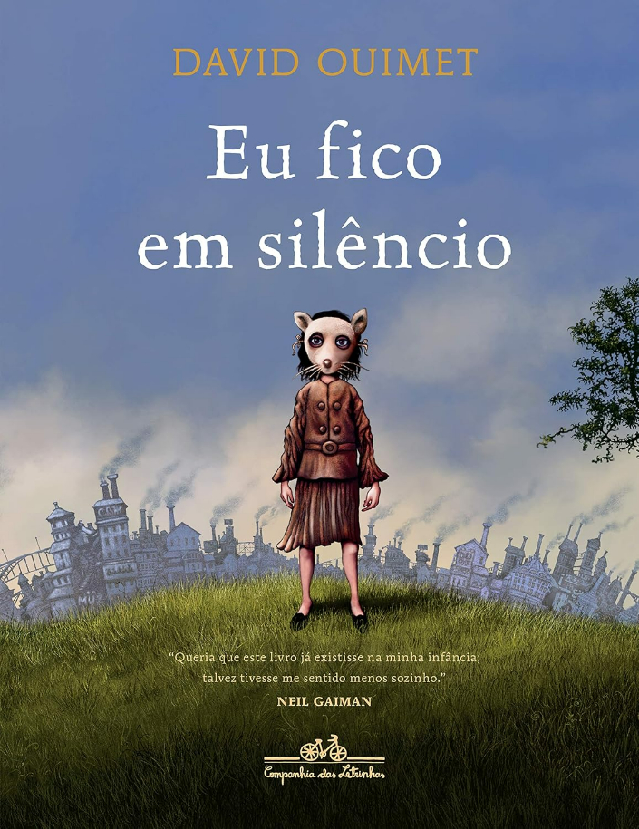 Capa do livro Eu fico em silêncio, de David Ouimet, Companhia das Letrinhas