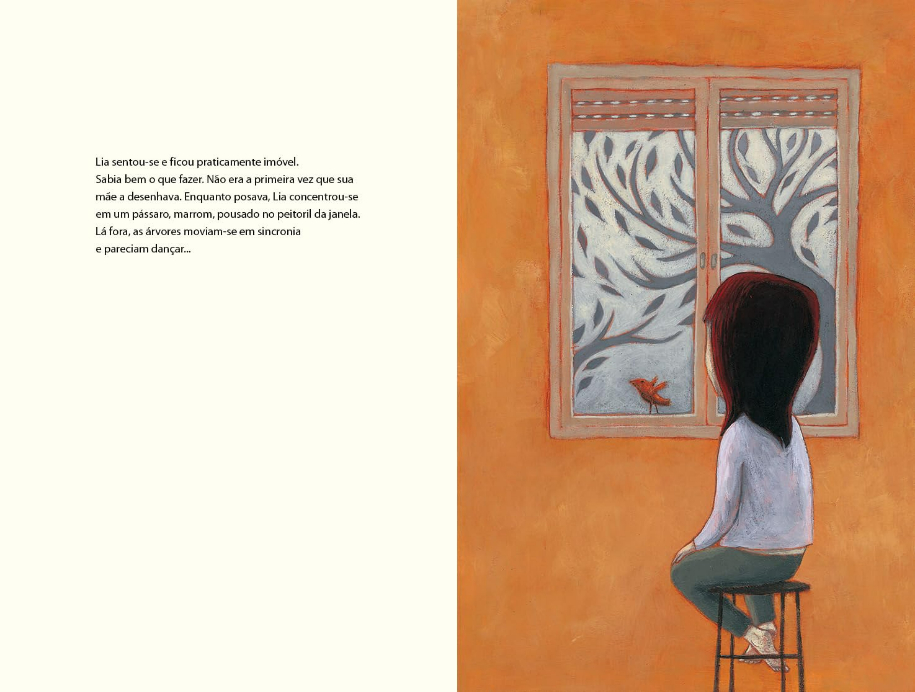 Página do livro Asas, de Maya Hanoch e (il) Ofra Amit, Editora Peirópolis