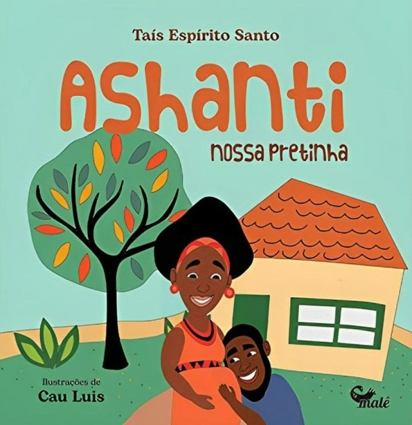 Capa do livro. Em frente a uma casa e uma árvore, casal sorri diante da gravidez da mulher.
