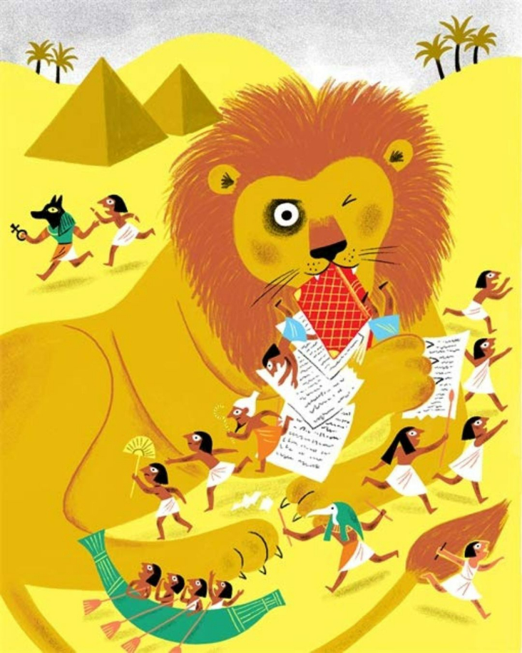 Página do livro Tem um leão na biblioteca!, de Dave Skinner e (il), Aurélie Guillerey, VR Editora